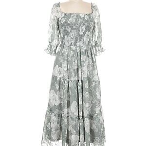 Baltic Born Sage Floral Midi Dress